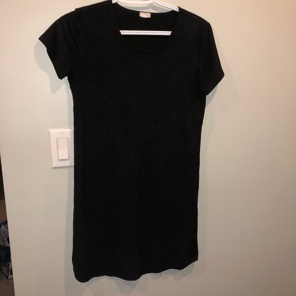 T-Shirt Dress - Suede Material